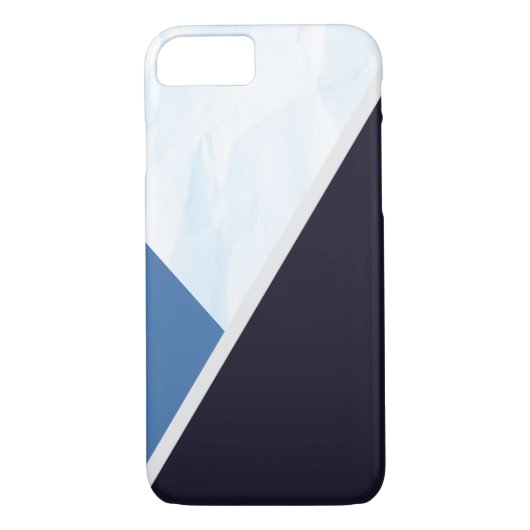 Coques Case-Mate iPhone Triangles géométriques des couleurs bleues moderne (Dos)