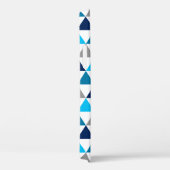Coques Case-Mate iPhone Triangles géométriques gris bleu moderne Motif (Verso / Droite)