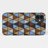 Coques Case-Mate iPhone Triangles géométriques modernes, bleu Brown et bei (Dos (Horizontal))