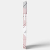 Coques Case-Mate iPhone Triangles gris, blanc et rose (Verso / Droite)