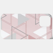 Coques Case-Mate iPhone Triangles gris, blanc et rose (Verso (horizontal))