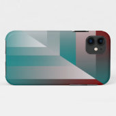 Coques Case-Mate iPhone triangles gris bordeaux turquoise (Dos (Horizontal))