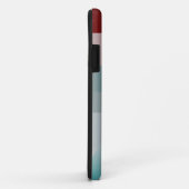 Coques Case-Mate iPhone triangles gris bordeaux turquoise (Dos/Droite)