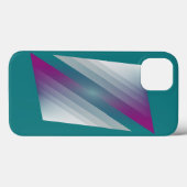 Coques Case-Mate iPhone triangles gris magenta turquoise (Verso (horizontal))
