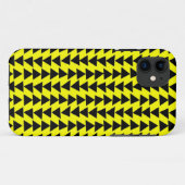 Coques Case-Mate iPhone Triangles irréguliers - noir sur jaune (Dos (Horizontal))
