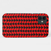Coques Case-Mate iPhone Triangles irréguliers - Noir sur rouge (Dos (Horizontal))