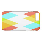 Coques Case-Mate iPhone Triangles jaunes, rouges et bleus cadets (Dos (Horizontal))