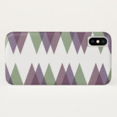 Coques Case-Mate iPhone Triangles mauve et vert (Dos (Horizontal))