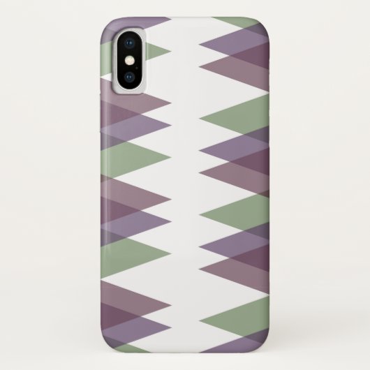 Coques Case-Mate iPhone Triangles mauve et vert (Dos)