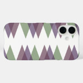 Coques Case-Mate iPhone Triangles mauves et verts (Verso (horizontal))