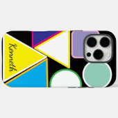 Coques Case-Mate iPhone Triangles modernes, motifs géométriques vibrants (Verso (horizontal))