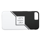 Coques Case-Mate iPhone Triangles noirs, blancs, monogrammes géométriques  (Dos (Horizontal))