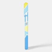 Coques Case-Mate iPhone Triangles pastel sur bleu pâle (Verso / Gauche)