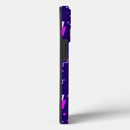 Coques Case-Mate iPhone Triangles rétro violets et roses (Verso / Droite)