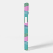 Coques Case-Mate iPhone Triangles rose et vert (Verso / Droite)