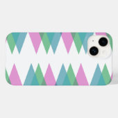 Coques Case-Mate iPhone Triangles rose et vert (Verso (horizontal))