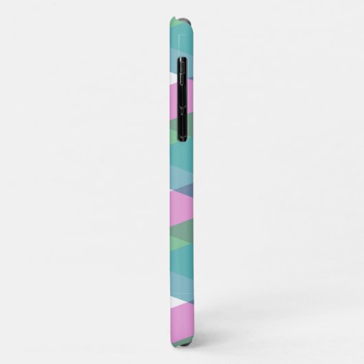 Coques Case-Mate iPhone Triangles rose et vert (Dos/Gauche)