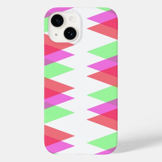 Coques Case-Mate iPhone Triangles rouge et vert (Verso)