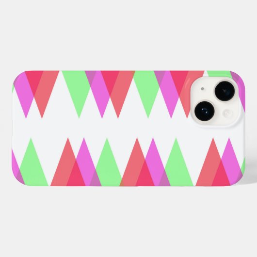 Coques Case-Mate iPhone Triangles rouge et vert (Verso (horizontal))