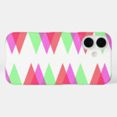 Coques Case-Mate iPhone Triangles rouges et verts (Verso (horizontal))
