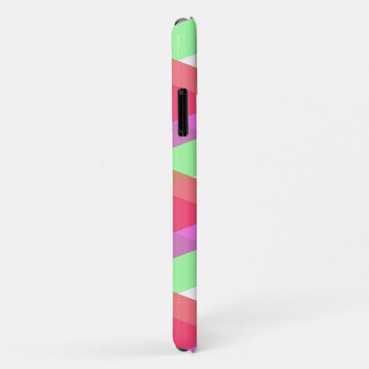 Coques Case-Mate iPhone Triangles rouges et verts (Dos/Droite)