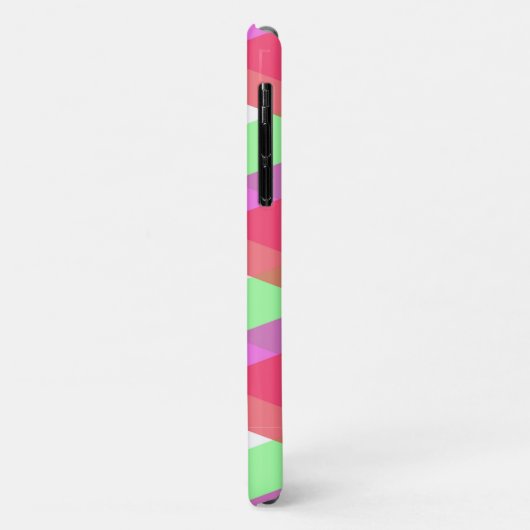 Coques Case-Mate iPhone Triangles rouges et verts (Dos/Gauche)