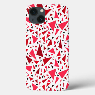 Case-Mate iPhone Case triangles rouges pourpre sur arrière - plan rétro