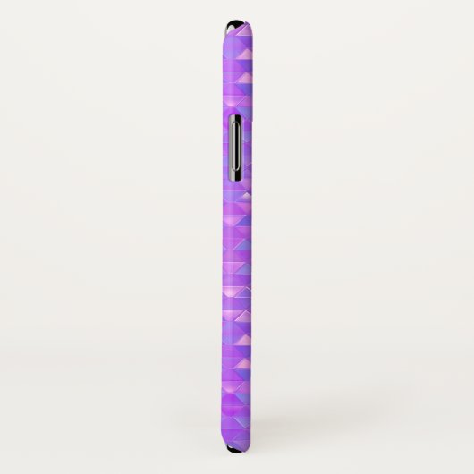 Coques Case-Mate iPhone Triangles Tendance violet rose Motif géométrique (Dos/Droite)