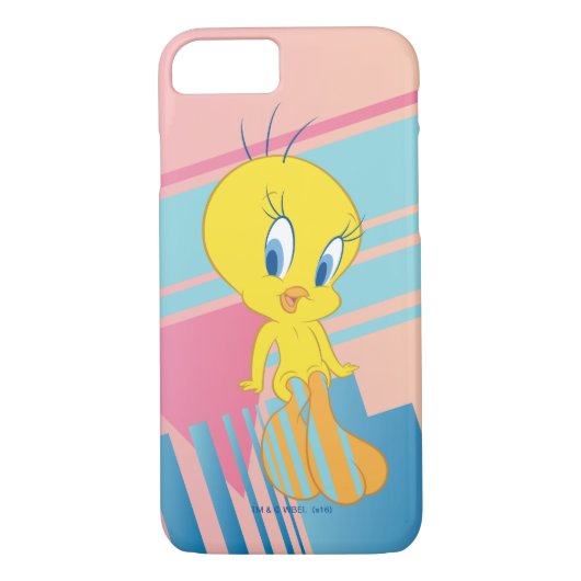 Coques Case-Mate iPhone Triangles TWEETY™ PinkBG (Dos)