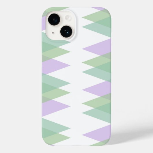 Coques Case-Mate iPhone Triangles vert et lilas (Verso)
