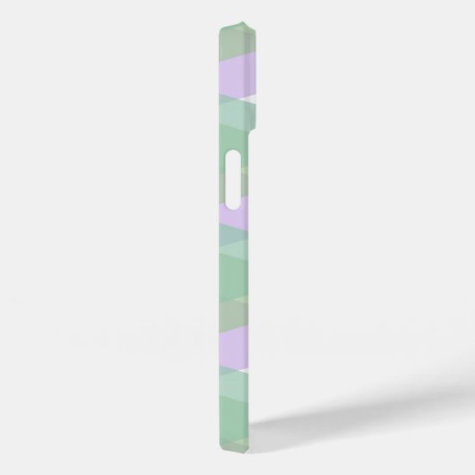 Coques Case-Mate iPhone Triangles vert et lilas (Verso / Droite)