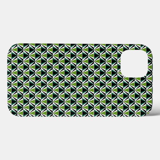 Coques Case-Mate iPhone Triangles verts (Verso (horizontal))