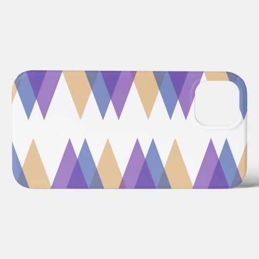 Coques Case-Mate iPhone Triangles violet, bleu et jaune Coque-Mate iPhone (Verso (horizontal))