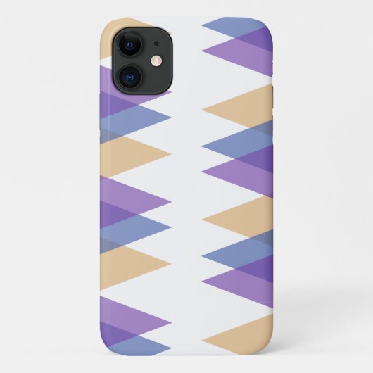 Coques Case-Mate iPhone Triangles violets, bleus et jaunes (Dos)