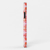 Coques Case-Mate iPhone Tribal Batik - fraise rose et rouge (Dos/Droite)
