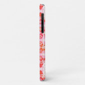 Coques Case-Mate iPhone Tribal Batik - fraise rose et rouge (Dos/Gauche)