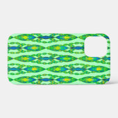 Coques Case-Mate iPhone Tribal Batik - Mint, Emerald Green et Blue (Verso (horizontal))