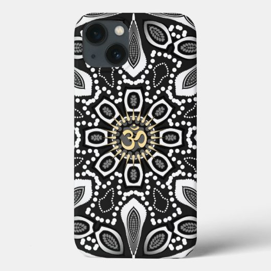 Coques Case-Mate iPhone Tribal Black+White Aum (Verso)