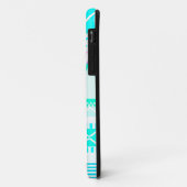 Coques Case-Mate iPhone Tribal lumineux de turquoise (Dos/Gauche)