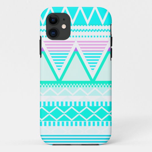 Coques Case-Mate iPhone Tribal lumineux de turquoise (Dos)