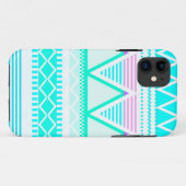 Coques Case-Mate iPhone Tribal lumineux de turquoise (Dos (Horizontal))