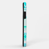 Coques Case-Mate iPhone Tribal lumineux de turquoise (Dos/Droite)