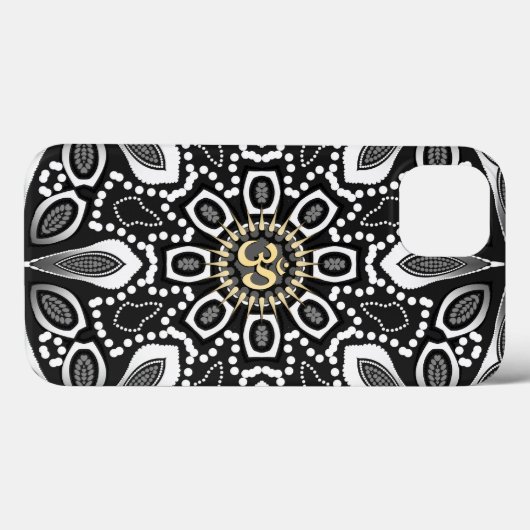 Coques Case-Mate iPhone Tribal Noir+Aum Blanc (Verso (horizontal))