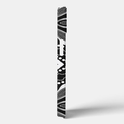 Coques Case-Mate iPhone Tribal Noir+Aum Blanc (Verso / Droite)