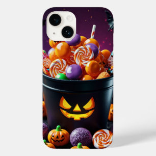 Coque Pour iPhone 14 Trick or Treat Candy Bucket
