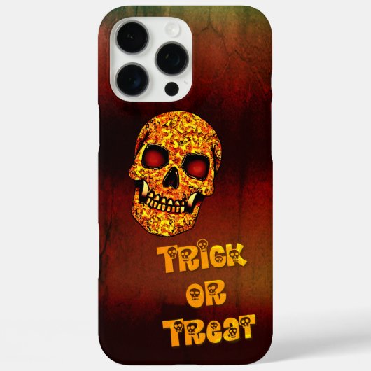 Coques Case-Mate iPhone Trick or treat crâne effrayant d'Halloween (Verso)