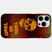 Coques Case-Mate iPhone Trick or treat crâne effrayant d'Halloween (Verso (horizontal))