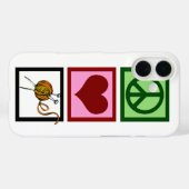 Coques Case-Mate iPhone Tricot d'amour pour la paix (Verso (horizontal))