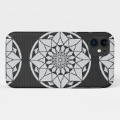 Coques Case-Mate iPhone Tricot Star Mandala noir et blanc (Dos (Horizontal))