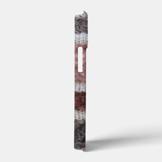 Coques Case-Mate iPhone tricoté brun et crème rétro rayures amusantes (Verso / Droite)